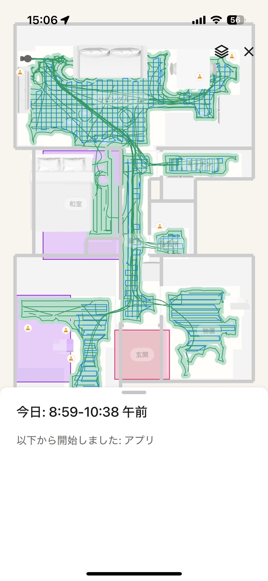 505 Comboのリアルタイムマップ。ルートの細かさに驚くレベル。